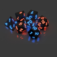 Nieuwe Upscale 7 Stuks Polyhedral Rpg Dungeons And Dragons Dnd Mtg Tafel Glowing Led Elektrische Knipperende De Pixels Elektronische Dobbelstenen