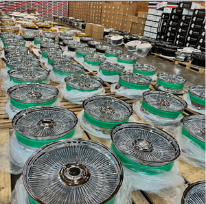 Rines <span class=keywords><strong>Dayton</strong></span> de Aluminio de 20x8 Pulgadas, Estándar, 150 Radios, Enlace Recto, Cromados, Aleación de Aluminio, 22/24 Pulgadas, Totalmente Cromados/Dorados - Product Image 1