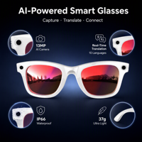 Nouvelles lunettes caméra intelligentes avec assistance IA, traduction multilingue en temps réel, charge magnétique, longue autonomie de la batterie