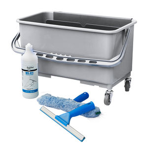 Escurridor de ventana de plástico de mano profesional con limpiador de vidrio Juego de cubo de mango de goma para limpieza de vidrio de ventana - Product Image 1