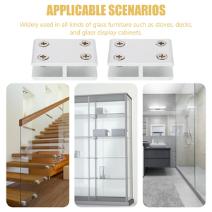 Pince à verre 180 degrés en alliage d'aluminium de qualité supérieure pour clôtures sans cadre, garde-corps, balustrades, support de fixation à vis pour portes de 8 à 10 mm d'épaisseur - Product Image 2