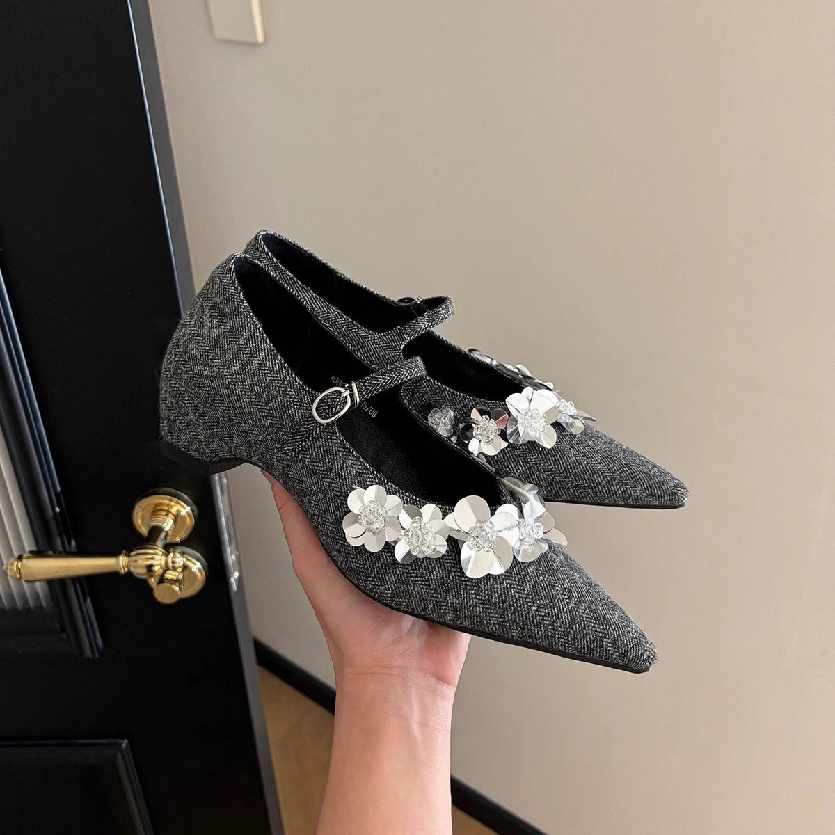 Scarpe singole grigie
