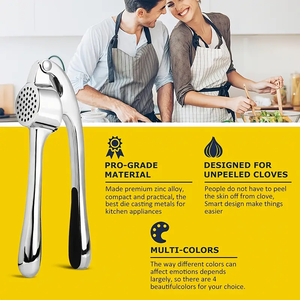 Espremedor de Alho Super Fácil de Usar e Limpar - Triturador e Moedor de Alho - Triture Alho e Gengibre Sem Esforço, Sem Necessidade de Descascar - Product Image 3