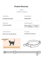 Bestverkochte nylon kattenhalsband met bel en fruit hanger, anti-verstikkingsgesp, groothandel