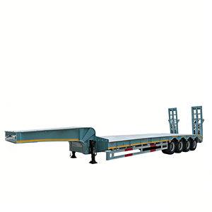 12. Remolque <span class=keywords><strong>para</strong></span> Bulldozer de 3 <span class=keywords><strong>Ejes</strong></span> y 80 Toneladas con Rampas Hidráulicas de Elevación y Luces de Seguridad <span class=keywords><strong>para</strong></span> Asia Central, Venta Directa de Fábrica - Product Image 3