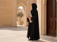 Abaya ouverte YSYL pour femmes musulmanes modestes, en nylon UPF30+, protection solaire, coupe ample, grande taille, vêtements islamiques longs pour la prière quotidienne