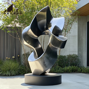 QUYANG Scultura in Acciaio Inossidabile a Specchio per Giardino, Grande Opera d'Arte Astratta Moderna Personalizzata per Decorazione Esterna <span class=keywords><strong>Immobiliare</strong></span> - Product Image 5