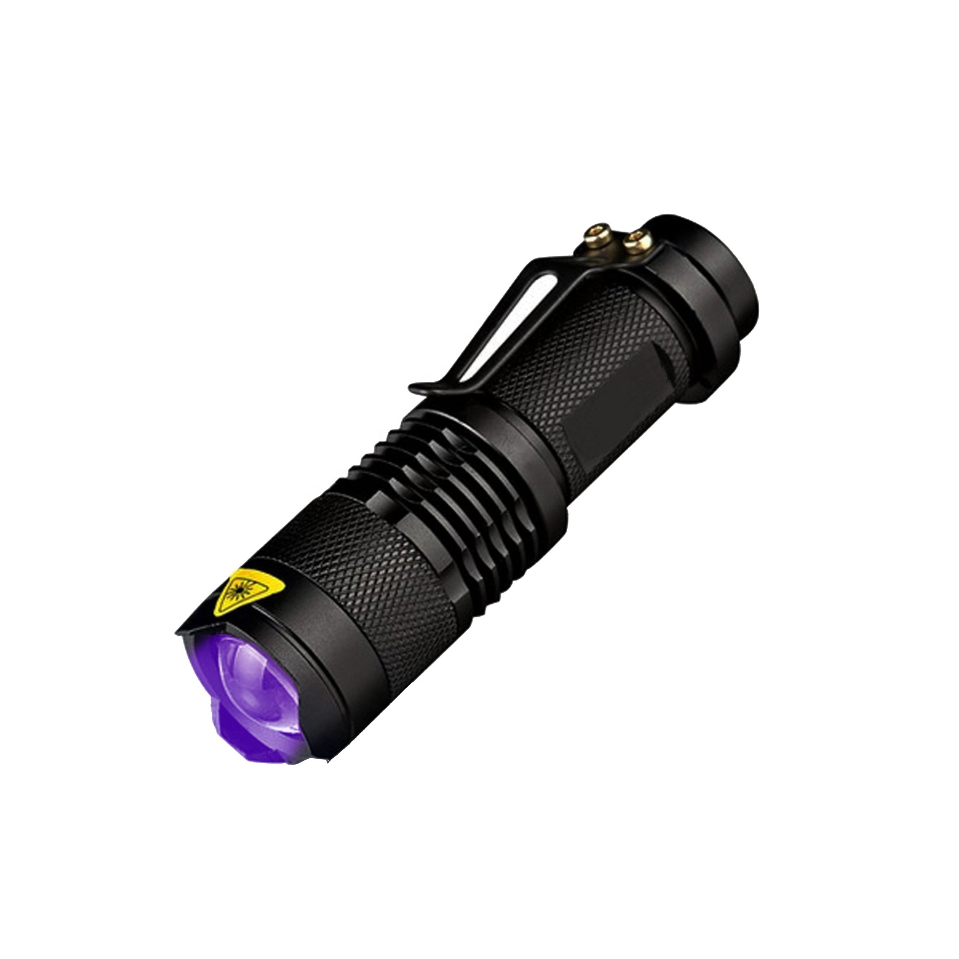 QXMOVING Mini 395nm 365nm UV Flashlight Zoom Blacklight Ultraviolet Torch Use AA Battery for Gemstone Inspection Detector