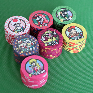 ชุดชิปโป๊กเกอร์เซรามิกซูเปอร์มาริโอพิมพ์ลายตามสั่งตัวอย่างฟรีชิปคาสิโนธีมเกมการพนันโทเค็น - Product Image 2