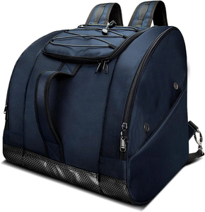 Sac à dos de voyage pour bottes de <span class=keywords><strong>ski</strong></span> et de snowboard pour hommes et femmes, avec fond imperméable et ventilation, logo imprimé, <span class=keywords><strong>housse</strong></span> pour <span class=keywords><strong>casque</strong></span> - Product Image 4