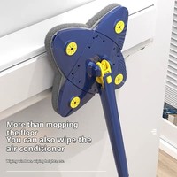 Balai Plat Multifonctionnel 3-en-1 en Gros avec Tête Rotative et Recharge en Microfibre pour Outils de Nettoyage Domestique Balai Triangle