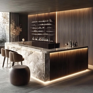 Quán Cà Phê quầy <span class=keywords><strong>bar</strong></span> đá cẩm thạch thiêu kết kim loại sang trọng quầy <span class=keywords><strong>bar</strong></span> nhà hàng sang trọng hualin quầy <span class=keywords><strong>bar</strong></span> khách sạn quầy <span class=keywords><strong>bar</strong></span> Quầy - Product Image 3