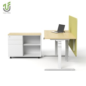 Escritorio de pie de motor dual eléctrico IULTRA, altura programable de grano de madera de 140cm y diseño ergonómico para estilo moderno <span class=keywords><strong>WFH</strong></span> - Product Image 2