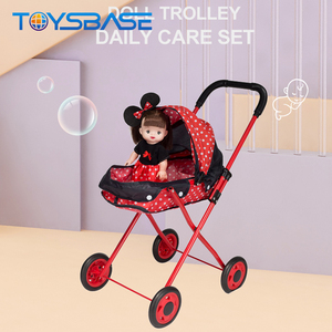Juego <span class=keywords><strong>de</strong></span> simulación, carrito sombrilla <span class=keywords><strong>de</strong></span> plástico con vajilla, muñeca <span class=keywords><strong>de</strong></span> <span class=keywords><strong>juguete</strong></span>, cochecito <span class=keywords><strong>de</strong></span> bebé - Product Image 3