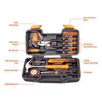 39pcs boîtier en plastique emballage ménage trousse à outils à main bricolage boîte à outils à main ensemble