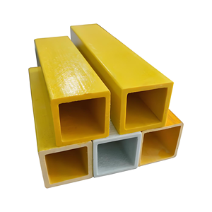 Tube carré en fibre de verre sur mesure de qualité supérieure - Anti-feu et anti-corrosion, utilisation industrielle, service de découpe disponible - Product Image 1