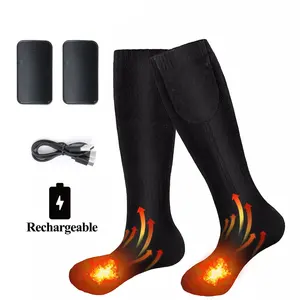 Hot-sale Mans Long Socks 3.7V 4000mA Rechargeable Battery Powered Heated Socks for Winter Warm Ideal Christmas Gift