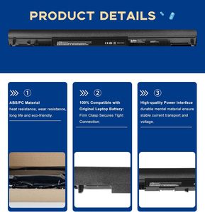 Batterie d'ordinateur portable HS04 HS03 pour HP 250 G4 G5 255 G4 2600mAh, batterie de remplacement CE RoHS de haute qualité, vente en gros - Product Image 4