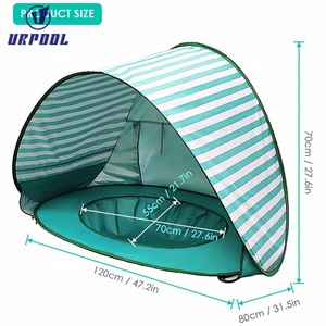 Carpa de Playa para Bebés, Toldo de Playa Portátil, Carpa Emergente con Piscina, Protección UV UPF 50+, Refugio Solar para Bebés - Product Image 5