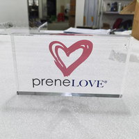 Plaques signalétiques personnalisées en acrylique Celar, blocs PMMA, surface polie, design moderne, recyclables, légers, pour logo d'entreprise