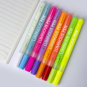 Phát Sáng Trong Bóng Tối Đánh Dấu Không Độc Hại 8 Màu Sáng Huỳnh Quang Đánh Dấu Bút Nhanh Chóng Làm Khô Mực Acrylic Cho Nghệ Thuật Lưu Ý - Product Image 4
