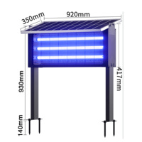 Piège à insectes solaire LED industriel 35W, violet, HL-917, IP65, étanche, en aluminium, garantie de 2 ans, utilisation en extérieur, grande couverture