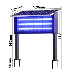 Lámpara Solar LED Industrial <span class=keywords><strong>de</strong></span> 35W para Exteriores, Modelo HL-917, Resistente al Agua, con Gran Cobertura (200-300), Color Morado, Eliminador <span class=keywords><strong>de</strong></span> Insectos - Product Image 2