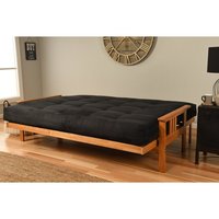 Pyrrho Queen 86 "de ancho futón y colchón sofá cama de salón de madera maciza