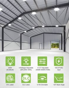 Projecteurs industriels 240W/200W/150W, luminaires suspendus pour supermarchés, magasins de détail, églises, garantie 5 ans, 3 CCT - Product Image 3