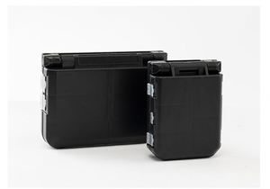 Boîte à pilules portable haut de gamme en PP pour 7 jours (matin et soir), 14 compartiments avec couvercles à clipser sécurisés, noire - Product Image 2