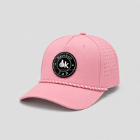 Article populaire : Casquette de baseball structurée personnalisée avec patch en caoutchouc 3D, perforée, avec cordon, protection UV, style décontracté et sportif, pour hommes et femmes