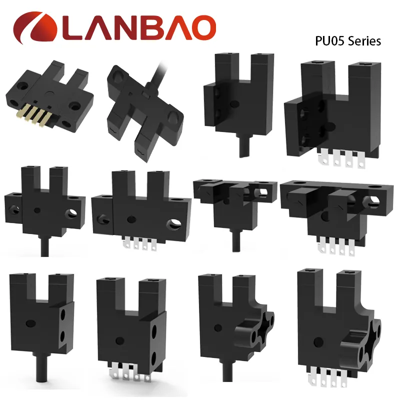 LANBAO U şekli PU05 serisi yuvası fotoelektrik ışın sensörü küçük alan için