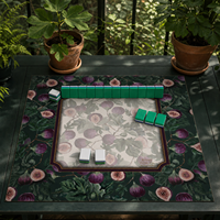 Tapis de Mahjong 31,5 pouces 3 mm antidérapant résistant à l'usure, tapis de table de Mahjong, accessoires de Mahjong américain, tapis de jeu pour tuiles de Mahjong