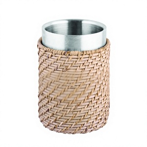 Vente en gros refroidisseur de vin en acier inoxydable double refroidisseur de vin seau à glace à champagne seau à eau froide refroidisseur de vin - Product Image 1