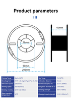 (Entrepôt Europe) Filament PETG Kingroon 1,75 mm 10 KG (22 lbs), Filament d'Impression 3D PETG Blanc Haute Précision