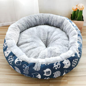 Hot Selling Round <span class=keywords><strong>Cuddle</strong></span> Cup Schlafen Weiche High-Loft Stoff Katze Hund Kissen Haustier Bett Schlaf kissen - Product Image 6