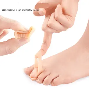 Protège-orteils en gel de <span class=keywords><strong>silicone</strong></span> antidérapant pour hallux valgus, aligneur d'orteils, coussinet d'amortissement, soulagement de la friction pour la marche et la course quotidiennes - Product Image 4
