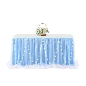 Design for Wedding Wholesale Fancy Standing Baby <b>Slipcover</b> Tulle <b>Table</b> Skirt - Product Image 4