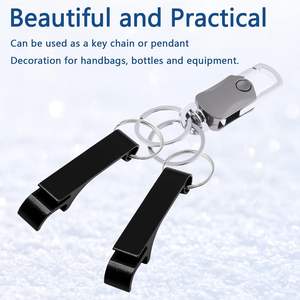 Llavero Destapador de Botellas de Metal Negro Premium, Personalizado, Accesorio para Cocina, Festivales de Música, Bodas, Fiestas, Herramienta para Abrir Latas de Refresco al por Mayor - Product Image 4