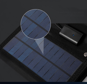 <span class=keywords><strong>Panneau</strong></span> <span class=keywords><strong>solaire</strong></span> monocristallin pliable portable Zyouc 50W-5Z, efficacité de 20%, chargeur <span class=keywords><strong>USB</strong></span>, solution de charge mobile en extérieur - Product Image 2