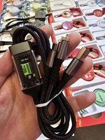Pengisi Daya Cepat Ponsel USB C PD 100W 3 in 1, Pengisi Daya Tipe-C untuk iPhone, Kabel 6A, Kabel Data Mirco USB 1m 2m, Kabel Tipe C