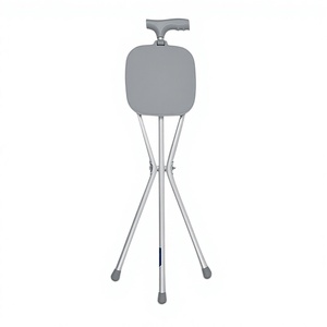 Canne pliante en alliage d'aluminium KS avec siège, aide à la marche multifonctionnelle pour personnes âgées, bâton de randonnée - Product Image 1