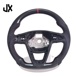 Volante de coche mejorado para Seat <span class=keywords><strong>Leon</strong></span> <span class=keywords><strong>Cupra</strong></span> Mk3 2013 2014 2015 2016 2017 2018 <span class=keywords><strong>2019</strong></span> volante de carbono de gamuza - Product Image 1