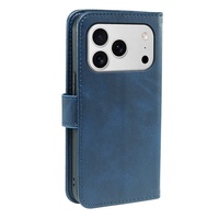 Étui portefeuille à rabat en cuir PU antichoc pour iPhone 18 17 Pro Max avec support et fentes pour cartes, fermeture magnétique