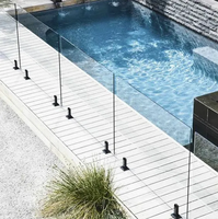 Système de garde-corps en verre moderne en acier inoxydable Clôture de piscine extérieure pour balcon Escalier Villa Maison