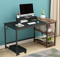 Bureau d'ordinateur en bois minimaliste moderne, table d'écriture gain de place pour le bureau à domicile ou l'étude