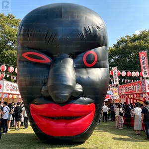 Masque japonais traditionnel gonflable géant, logo personnalisé, modèle de masque Tengu, grand masque <span class=keywords><strong>Okina</strong></span>, masque Oni énorme pour la publicité/les événements de festival - Product Image 5
