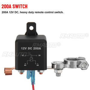 Interruptor de Batería Universal de 12V 200A con Relé Integrado, Control Remoto Inalámbrico, Desconexión, Aislador, Interruptores Maestros - Product Image 4