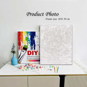 Kit de Pintura por Números Personalizado con Diseño Floral Moderno y Ecológico, Kits Cuadrados Enmarcados para Adultos y Niños, Regalo - Product Image 2