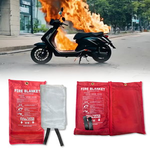 Wholesale Fire <b>Blankets</b> Firefighting Tool Fireproof Home Emergency Fire Resistant Fiberglass Fire <b>Blanket</b> 550C Heat Resistance - Product Image 4
